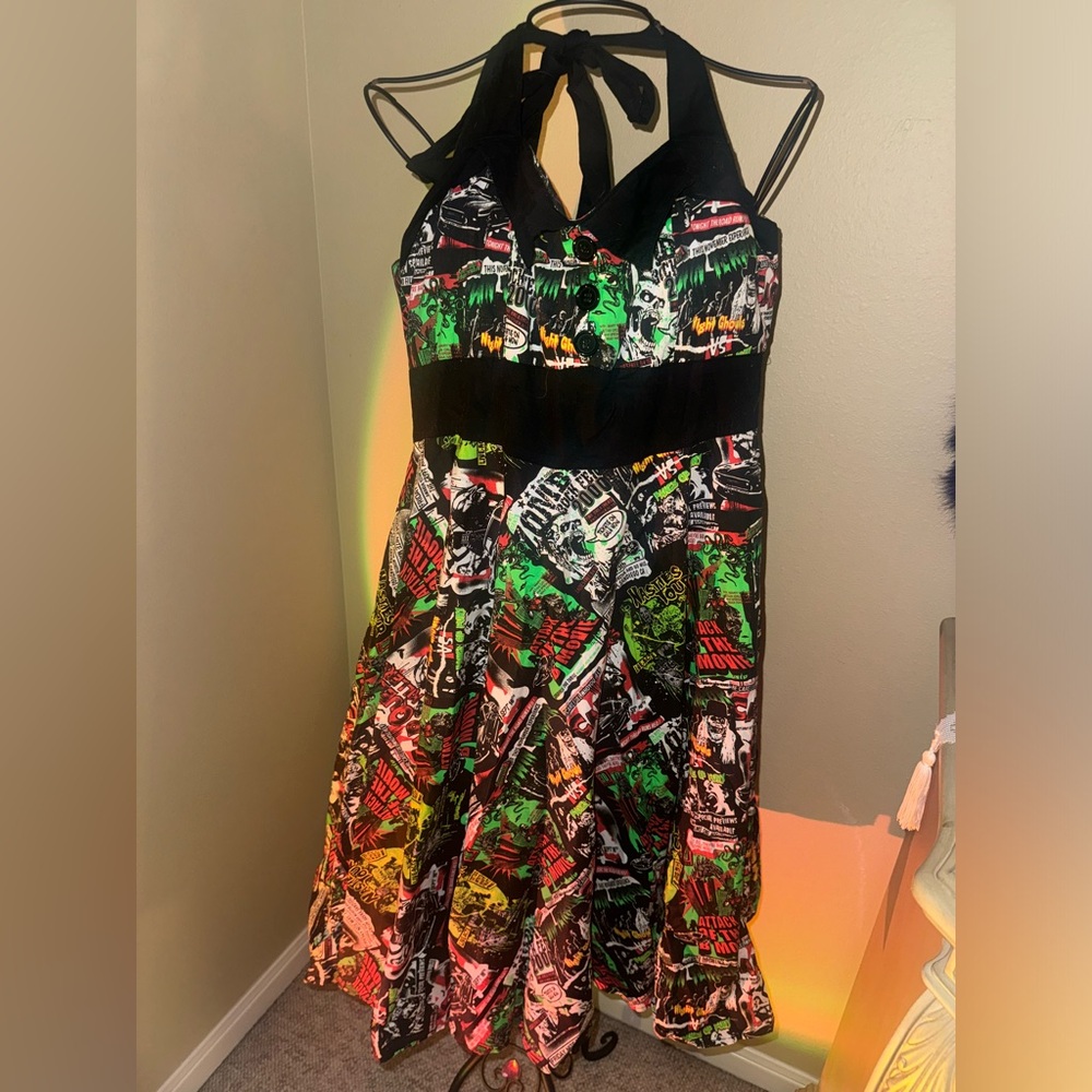 Hell Bunny HORROR B MOVIE Graphic RETRO Dress